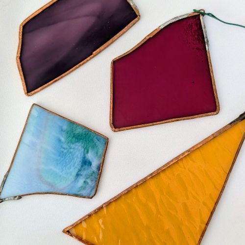 Beautiful broken glass ornaments 