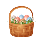 An icon of an Easter egg basket